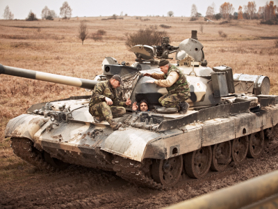 Řízení tréninkové verze bojového tanku VT-55